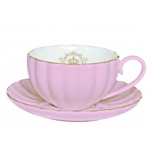 Чаша 200мл с чинийка Pink Royal