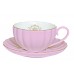 Чаша 200мл с чинийка Pink Royal Чаша 200мл с чинийка Pink Royal