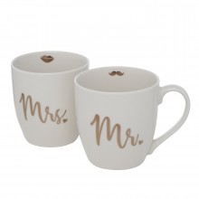 Чаша Mug 480мл Mr.&mrs. два декора