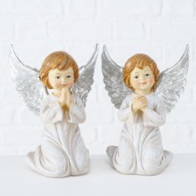 Декоративна фигура ангел 15см Demetria бяла два вида
