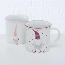 Чаша Mug 310мл Kurt бяла два декора