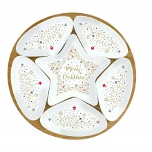 Кт плато звезда с 5 купички Merry Christmas