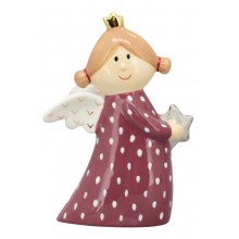 Декоративна фигура ангел 9х6х14см Xoxo розов