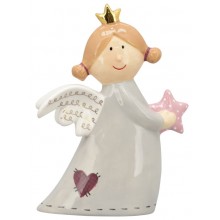 Декоративна фигура ангел 15х9х20см Xoxo сива