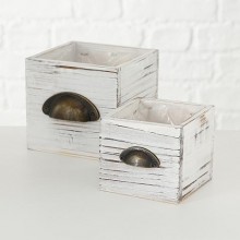 Кашпа 9см Drawer бяла малка