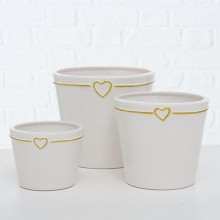 Кашпа 8см Hearti бяла малка