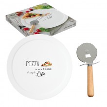 Плато за пица 36см с кътър Kitchen Elements