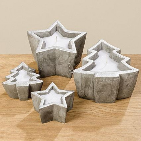 Свещ 10см Candle Pot елха или звезда