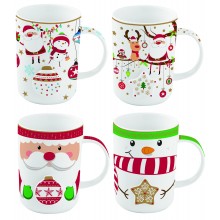Чаша Mug 370мл Christmas Characters четири декора