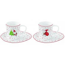 К/т 2 чаши 120мл с чинийки Christmas Gnomes
