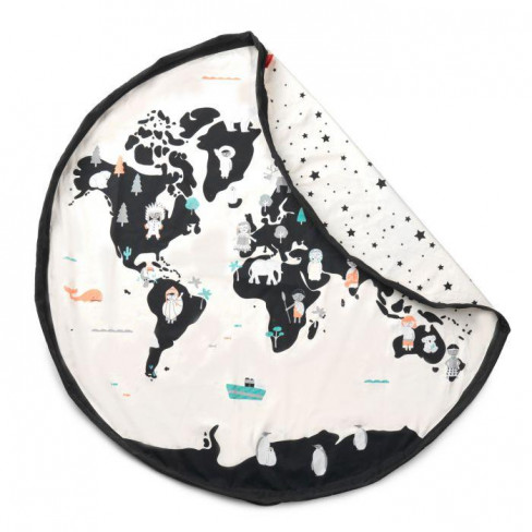 Чанта-постелка за игра Worldmap/stars 140см