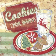 Салфетки 20бр Coockies For Santa