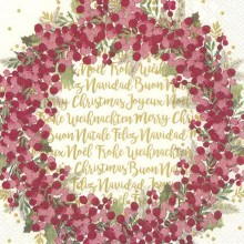 Салфетки 20бр Cynthia Wreath екрю