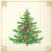 Салфетки 20бр Nostalgic Christmas Tree екрю