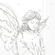 Салфетки 20бр Like An Angel бяло-сребристи