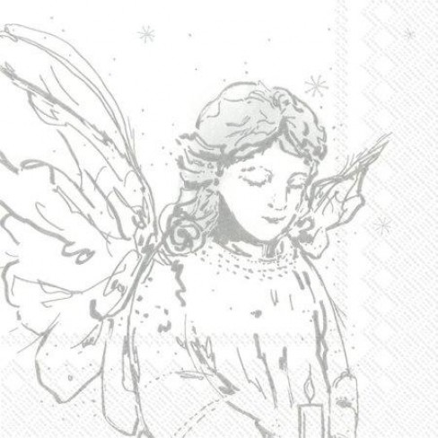 Салфетки 20бр Like An Angel бяло-сребристи Салфетки 20бр Like An Angel бяло-сребристи
