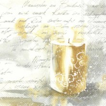 Салфетки 20бр Festive Light златисти