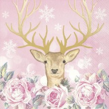 Салфетки 20бр More Romance, My Deer розови