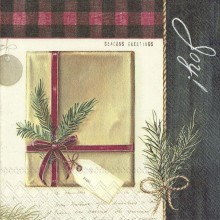 Салфетки 20бр Holiday Wrapping екрю