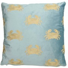Възглавница с раци 45х45см Velvet синя